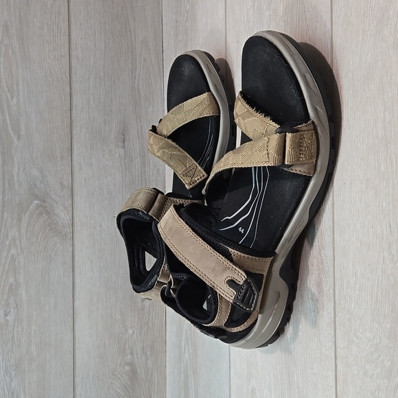 Ecco Mens Yucatan Leather Hook&loop Outdoor Hiking Sandals shoes sz 44/10-10.5 - Picture 1 of 12